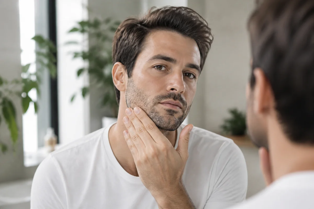 dans quel sens se raser la barbe