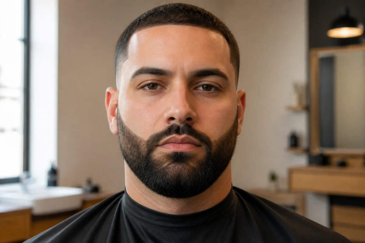 contour barbe droit ou arrondi