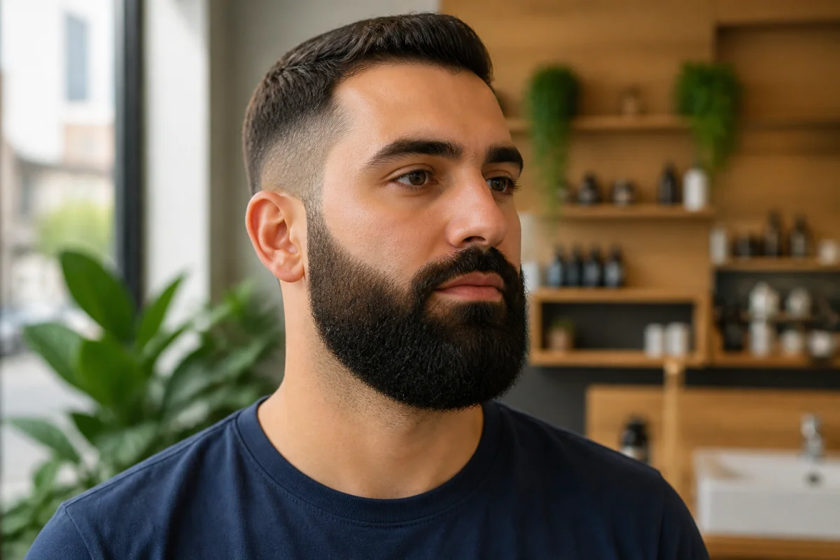 contour barbe droit ou arrondi