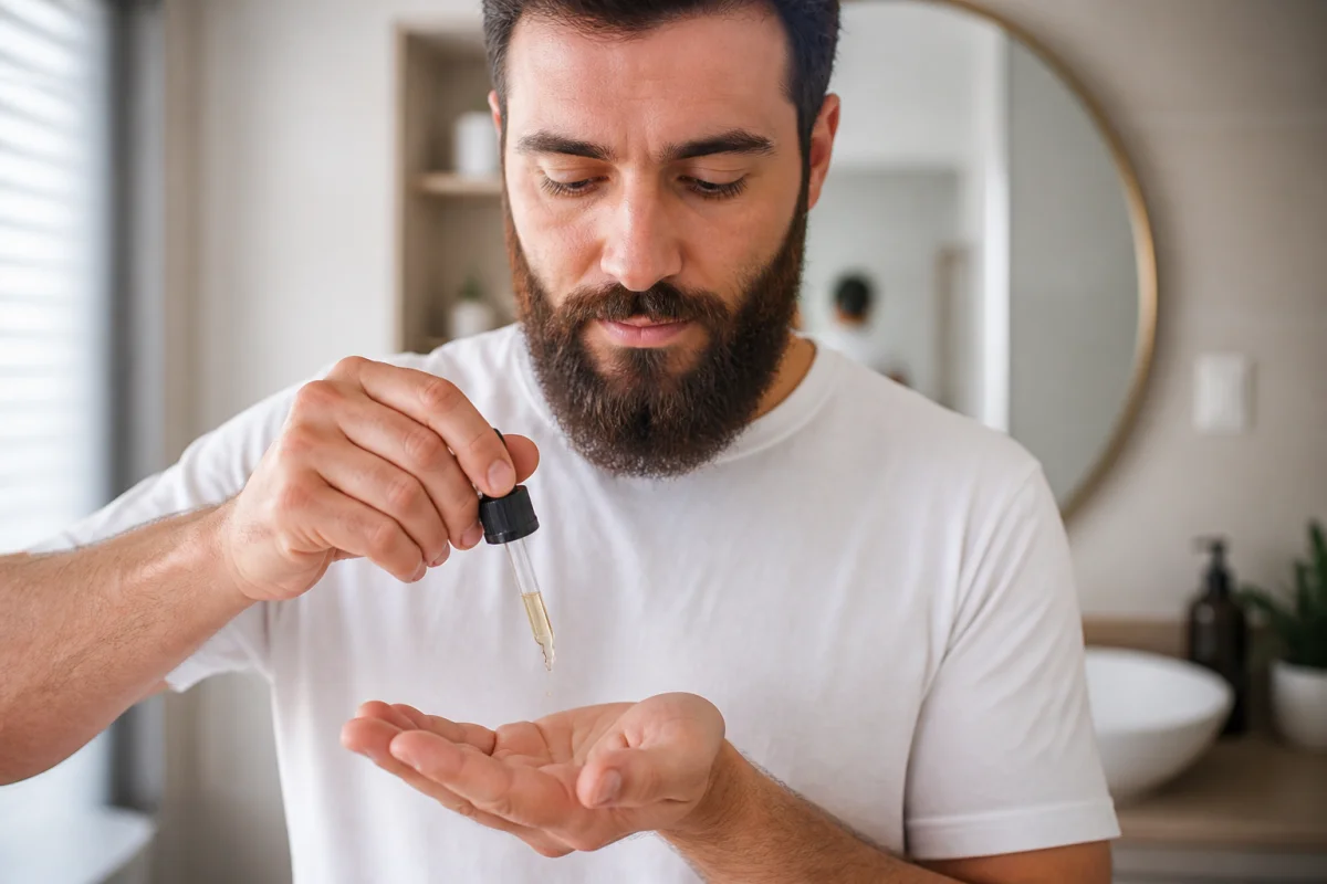 comment appliquer l'huile de ricin sur la barbe